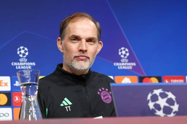 Thomas Tuchel (FC Bayern Muenchen, Cheftrainer) bei der Pressekonferenz, Internationale Pressekonferenz. FC Bayern Muenchen, Fussball, UEFA Champions League, Achtelfinale Rueckspiel, Saison 23 24, 04.03.2024 , Internationale Pressekonferenz. FC Bayern Muenchen, Fussball, UEFA Champions League, Achtelfinale Rueckspiel, Saison 23 24, 04.03.2024 Muenchen Copyright: xEibner-Pressefoto JennixMaulx EP_JML