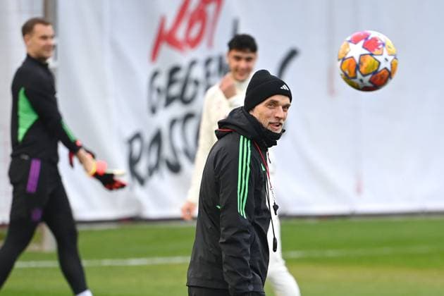 Trainer Thomas TUCHEL (Bayern Muenchen) Fussball Champions League ABSCHLUSSTRAINING vor Achtelfinal Rueckspiel FC Bayern Muenchen-Lazio Rom am 04.03.2024