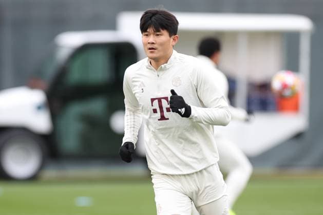 Min-jae Kim 3 (FC Bayern Muenchen) beim Abschlusstraining, Abschlusstraining, FC Bayern Muenchen, Champions League, Fussball, Achtelfinale, Rueckspiel, 04.03.2024 Muenchen Bayern Deutschland