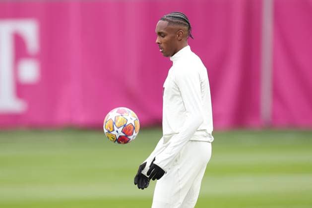 Mathys Tel 39 (FC Bayern Muenchen) beim Abschlusstraining, Abschlusstraining, FC Bayern Muenchen, Champions League, Fussball, Achtelfinale, Rueckspiel, 04.03.2024 Muenchen Bayern Deutschland