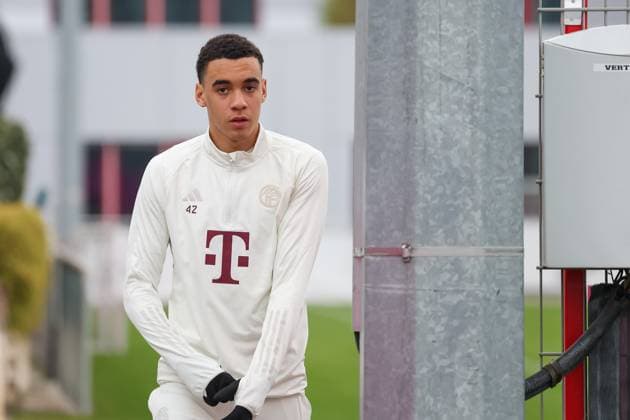 Jamal Musiala (FC Bayern Muenchen, 42), Abschlusstraining. FC Bayern Muenchen, Fussball, UEFA Champions League, Achtelfinale Rueckspiel, Saison 23 24, 04.03.2024, Abschlusstraining. FC Bayern Muenchen, Fussball, UEFA Champions League, Achtelfinale Rueckspiel, Saison 23 24, 04.03.2024 Muenchen Copyright: xEibner-Pressefoto JennixMaulx EP_JML