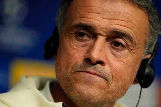Paris Saint-Germain Training Session And press conference, PK, Pressekonferenz - UEFA Champions League 2023 24 Paris Saint-Germain s Spanish head coach Luis Enrique gives a press conference on the eve of their UEFA Champions League last 16 second leg football match against Real Sociedad at the Reale Arena stadium in San Sebastian on March 4, 2024 Bilbao Spain  Copyright: xJosexBretonx originalFilename:breton-parissai240304_npTNC.jpg
