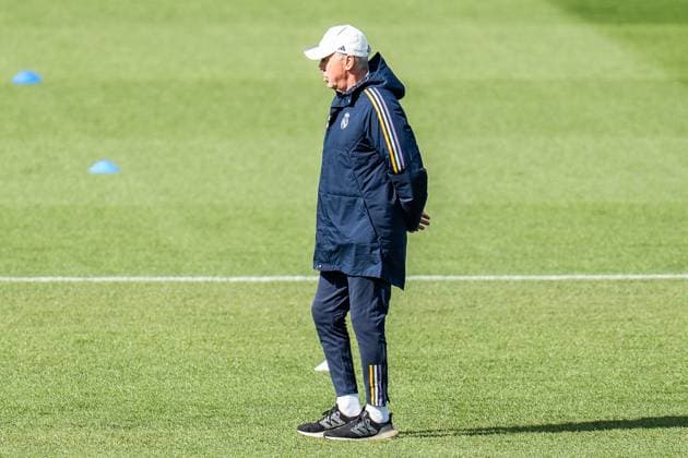 Carlo Ancelotti Abschlusstraining Real Madrid vor Real Madrid vs. RB Leipzig, Fussball, UEFA Champions League, Achtelfinale, 05.03.2024 Abschlusstraining Real Madrid vor Real Madrid vs. RB Leipzig, Fussball, UEFA Champions League, Achtelfinale, 05.03.2024 Madrid Copyright: xEibner-Pressefoto BahhoxKarax EP_BKA
