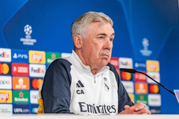 Carlo Ancelotti (Real Madrid, Chef-Trainer) Abschlusstraining Real Madrid vor Real Madrid vs. RB Leipzig, Fussball, UEFA Champions League, Achtelfinale, 05.03.2024 Abschlusstraining Real Madrid vor Real Madrid vs. RB Leipzig, Fussball, UEFA Champions League, Achtelfinale, 05.03.2024 Madrid Copyright: xEibner-Pressefoto BahhoxKarax EP_BKA