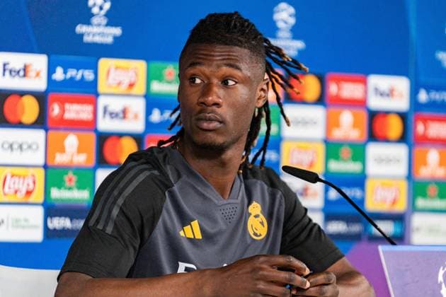 Eduardo Camavinga Abschlusstraining Real Madrid vor Real Madrid vs. RB Leipzig, Fussball, UEFA Champions League, Achtelfinale, 05.03.2024 Abschlusstraining Real Madrid vor Real Madrid vs. RB Leipzig, Fussball, UEFA Champions League, Achtelfinale, 05.03.2024 Madrid Copyright: xEibner-Pressefoto BahhoxKarax EP_BKA