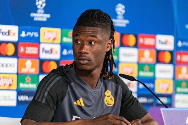 Eduardo Camavinga Abschlusstraining Real Madrid vor Real Madrid vs. RB Leipzig, Fussball, UEFA Champions League, Achtelfinale, 05.03.2024 Abschlusstraining Real Madrid vor Real Madrid vs. RB Leipzig, Fussball, UEFA Champions League, Achtelfinale, 05.03.2024 Madrid Copyright: xEibner-Pressefoto BahhoxKarax EP_BKA
