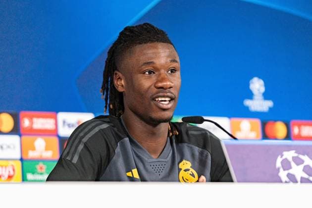 Eduardo Camavinga Abschlusstraining Real Madrid vor Real Madrid vs. RB Leipzig, Fussball, UEFA Champions League, Achtelfinale, 05.03.2024 Abschlusstraining Real Madrid vor Real Madrid vs. RB Leipzig, Fussball, UEFA Champions League, Achtelfinale, 05.03.2024 Madrid Copyright: xEibner-Pressefoto BahhoxKarax EP_BKA