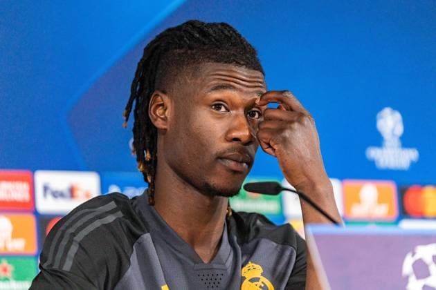 Eduardo Camavinga Abschlusstraining Real Madrid vor Real Madrid vs. RB Leipzig, Fussball, UEFA Champions League, Achtelfinale, 05.03.2024 Abschlusstraining Real Madrid vor Real Madrid vs. RB Leipzig, Fussball, UEFA Champions League, Achtelfinale, 05.03.2024 Madrid Copyright: xEibner-Pressefoto BahhoxKarax EP_BKA