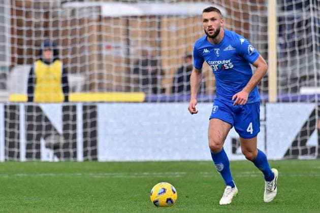 Empoli FC s defender Sebastian Walukiewicz during Empoli FC vs Cagliari Calcio, Italian soccer Serie A match in Empoli, Italy, March 03 2024  Copyright: xLisaxGuglielmi IPAxSportx xipa-ax xx IPA_44023109 IPA_Agency_IPA44023109