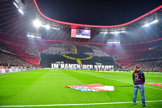 Fan Choreo beim Champions Leaguespiel FC Bayern München - Lazio Rom am 05.03.2024 München Allianz Arena Bayern Deutschland