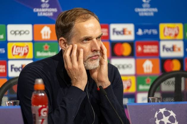 Thomas Tuchel (FC Bayern Muenchen, Chef-Trainer), Pressekonferenz, GER, FC Bayern Muenchen (FCB) vs. Lazio Rome (SSL), Fussball, UEFA Champions League, Achtelfinal Rueckspiel, Saison 2023 2024, 05.03.2024, DFB DFL regulations prohibit any use of photographs as image sequences and or quasi-video., GER, FC Bayern Muenchen (FCB) vs. Lazio Rome (SSL), Fussball, UEFA Champions League, Achtelfinal Rueckspiel, Saison 2023 2024, 05.03.2024 Muenchen Copyright: xEibner-Pressefoto SaschaxWaltherx EP_EER
