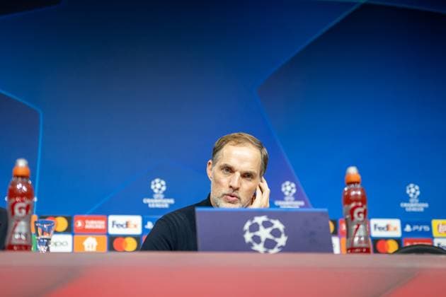 Thomas Tuchel (FC Bayern Muenchen, Chef-Trainer), Pressekonferenz, GER, FC Bayern Muenchen (FCB) vs. Lazio Rome (SSL), Fussball, UEFA Champions League, Achtelfinal Rueckspiel, Saison 2023 2024, 05.03.2024, DFB DFL regulations prohibit any use of photographs as image sequences and or quasi-video., GER, FC Bayern Muenchen (FCB) vs. Lazio Rome (SSL), Fussball, UEFA Champions League, Achtelfinal Rueckspiel, Saison 2023 2024, 05.03.2024 Muenchen Copyright: xEibner-Pressefoto SaschaxWaltherx EP_EER