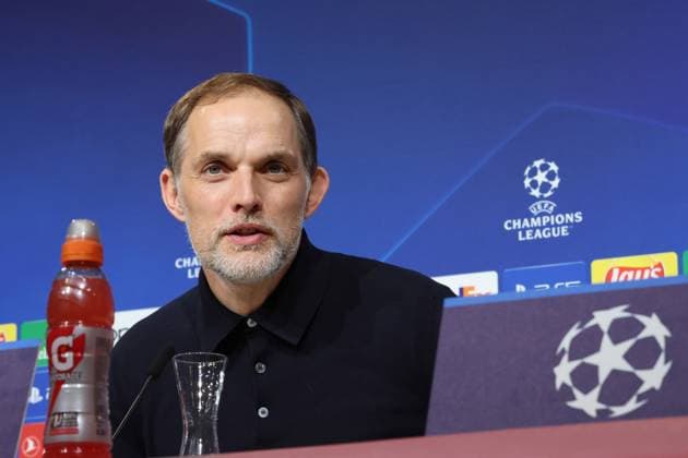 Trainer Thomas Tuchel (FCB) Portraet, Portrait, Pressekonferenz, Fussball UEFA Champions League FC Bayern Muenchen - Societa Sportiva Lazio, S.S. Lazio Rom Allianz Arena 05.03.2025 FOTO: Mladen Lackovic LakoPress