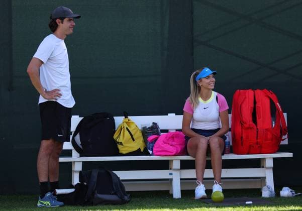 Katie Boulter of GBR smiles during practice BNP Paribas Open, Tennis, Qualifying, Indian Wells Tennis Garden, California, USA - 05 Mar 2024  Copyright: xEllaxLing Shutterstockx 14374801bf