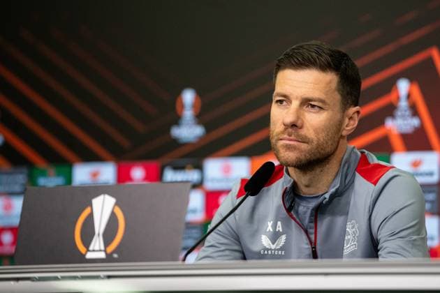 Bayer 04 Leverkusen Pressekonferenz; 06.03.2024 Xabi Alonso (Trainer Bayer 04 Leverkusen) Bayer 04 Leverkusen Pressekonferenz; 06.03.2024 Copyright: xBEAUTIFULxSPORTS Buriakovx