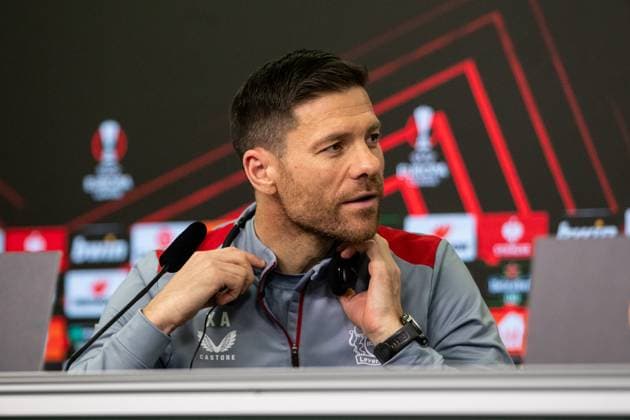 Bayer 04 Leverkusen Pressekonferenz; 06.03.2024 Xabi Alonso (Trainer Bayer 04 Leverkusen) Bayer 04 Leverkusen Pressekonferenz; 06.03.2024 Copyright: xBEAUTIFULxSPORTS Buriakovx