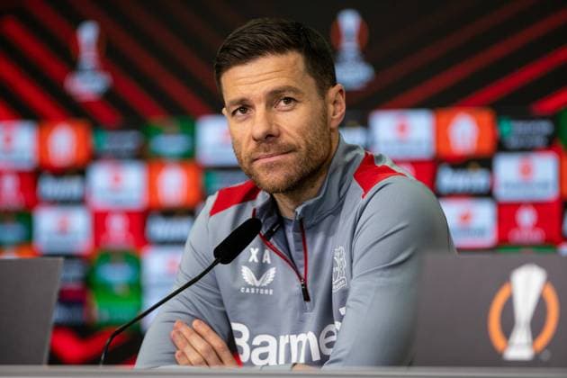 Sport Bilder des Tages Bayer 04 Leverkusen Pressekonferenz; 06.03.2024 Xabi Alonso (Trainer Bayer 04 Leverkusen) Bayer 04 Leverkusen Pressekonferenz; 06.03.2024 Copyright: xBEAUTIFULxSPORTS Buriakovx
