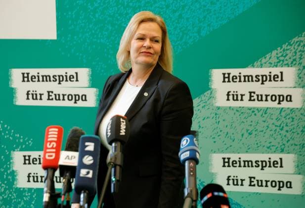 Bundesinnenministerin Nancy Faeser, Deutschland, Berlin, 100-Tage Countdown Event zur UEFA EURO, EM, Europameisterschaft,Fussball 2024