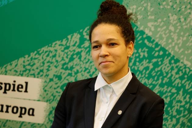 Turnierbotschafterin Celia äaöic, Deutschland, Berlin, 100-Tage Countdown Event zur UEFA EURO, EM, Europameisterschaft,Fussball 2024