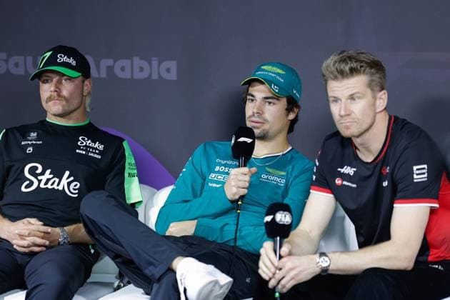 STROLL Lance (can), Aston Martin F1 Team AMR24, portrait, press conference, PK, Pressekonferenz during the Formula 1 STC Saudi Arabian Grand Prix 2024, 2nd round of the 2024 Formula One World Championship, WM, Weltmeisterschaft from March 7 to 9, 2024 on the Jeddah Corniche Circuit, in Jeddah, Saudi Arabia - F1 - SAUDI ARABIAN GRAND PRIX 2024 DPPI Panoramic 240306_R02_SAUDI__LF_9725