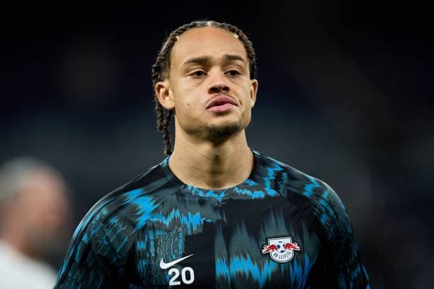 Xavi Simons of RB Leipzig warming up during the UEFA Champions League match between Real Madrid v RB Leipzig at Santiago Bernabeu on March 6, 2024 in Madrid (Photo by: LGM) FOOTBALL : Real Madrid vs RB Leipzig - UEFA Ligue des Champions - 06 03 2024 LGM Panoramic 