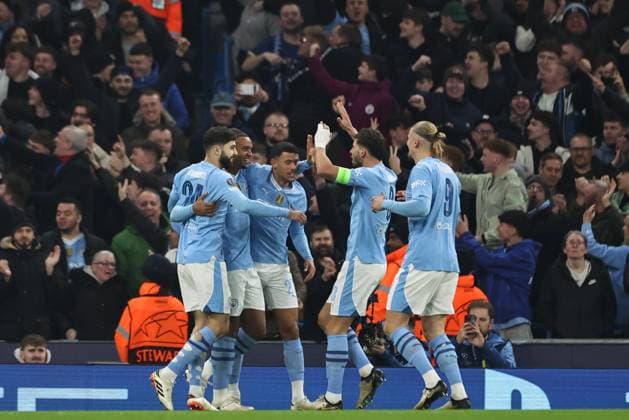 UEFA Champions League Manchester City v F.C. Copenhagen Manuel Akanji of Manchester City celebrates his goal to make it 1-0 during the UEFA Champions League match Manchester City vs F.C. Copenhagen at Etihad Stadium, Manchester, United Kingdom, 6th March 2024 (Photo by Mark Cosgrove News Images) Manchester Etihad Stadium Manchester United, ManU Kingdom Copyright: xMarkxCosgrove NewsxImagesx