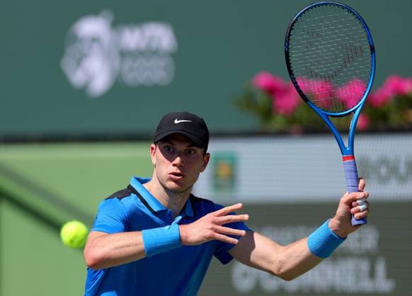 Jack Draper of Great Britain in action BNP Paribas Open, Tennis, Day 1, Indian Wells Tennis Garden, California, USA - 06 Mar 2024  Copyright: xEllaxLing Shutterstockx 14378714b