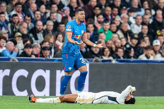 Benjamin Henrichs (RB Leipzig, 39) Jude Bellingham (Real Madrid, 5) Real Madrid vs. RB Leipzig, Fussball, UEFA Champions League, Achtelfinale, 06.03.2024 Real Madrid vs. RB Leipzig, Fussball, UEFA Champions League, Achtelfinale, 06.03.2024 Madrid Copyright: xEibner-Pressefoto BahhoxKarax EP_BKA