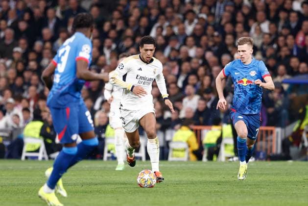 March 6, 2024, Madrid, Madrid, SPAIN: Jude Bellingham of Real Madrid in action during the UEFA CHampions League, Round of 16, football match played between Real Madrid and RB Leipzig at Santiago Bernabeu stadium on March 06, 2024, in Madrid, Spain. Madrid SPAIN - ZUMAa181 20240306_zaa_a181_060 Copyright: xOscarxJ.xBarrosox