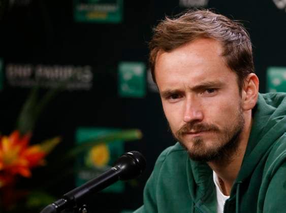 March 06, 2024 Daniil Medvedev speaks during a press conference, PK, Pressekonferenz at the BNP Paribas Open tennis tournament. CSM Indian Wells United States of America - ZUMAc04_ 20240306_zma_c04_034 Copyright: xCharlesxBausx