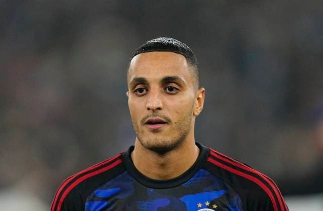 March 06 2024: Elias Achouri (FC Copenhagen) looks on during a Champions League - Round of 16 game, Manchester City vs FC Copenhagen, at Etihad Stadium, Manchester, England. CSM Manchester England - ZUMAc04_ 20240306_zma_c04_103 Copyright: xKimxPricex
