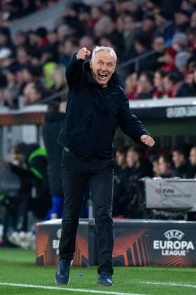 Christian Streich (SC Freiburg, Trainer) gestikuliert, GER, SC Freiburg vs West Ham United, Fussball UEFA Europa League, Achtelfinale Hinspiel, Saison 2023 2024, 07.03.2024 GER, SC Freiburg vs West Ham United, Fussball UEFA Europa League, Achtelfinale Hinspiel, Saison 2023 2024, 07.03.2024 Freiburg Copyright: xEibner-Pressefoto Memmlerx EP_MMR