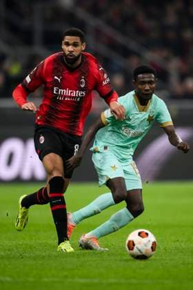 AC Milan v SK Slavia Praha - UEFA Europa League Ruben Loftus-Cheek of AC Milan competes for the ball with Oscar Dorley of SK Slavia Praha during the UEFA Europa League round of 16 first leg football match between AC Milan and SK Slavia Praha. Milan Italy Copyright: xNicolòxCampox