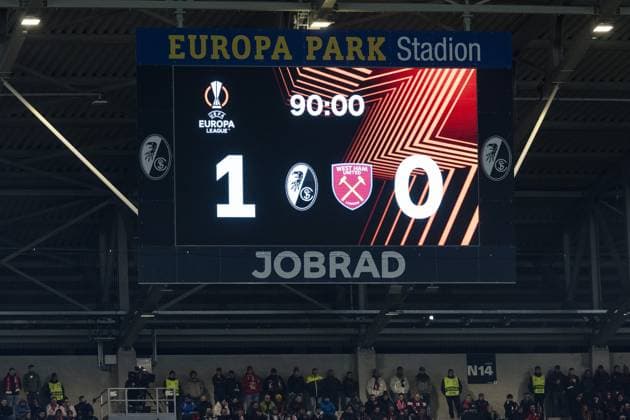UEFA Europa League: SC Freiburg - West Ham United; 07.03.2024 Ende in Freiburg: 1:0 UEFA Europa League: SC Freiburg - West Ham United, Freiburg, Europa Park Stadion am 07.03.2024 Copyright: xBEAUTIFULxSPORTS Wunderlx