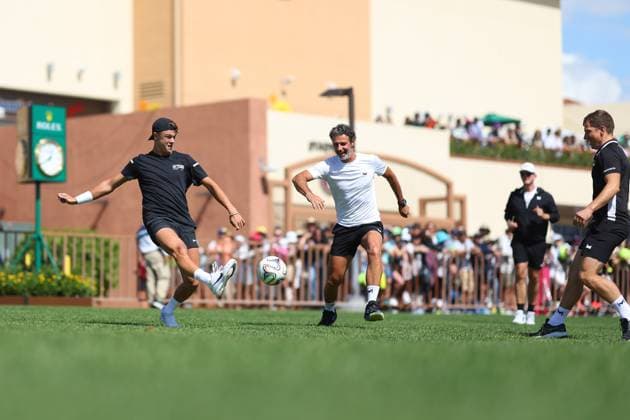 Holger Rune with Patrick Mouratoglou TENNIS : Indian Wells 2024 - 07 03 2024 AntoineCouvercelle Panoramic 