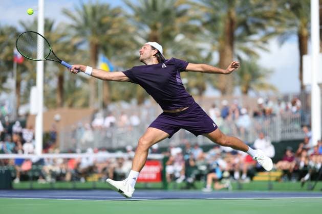 Lucas Pouille (Fra) TENNIS : Indian Wells 2024 - 07 03 2024 AntoineCouvercelle Panoramic 