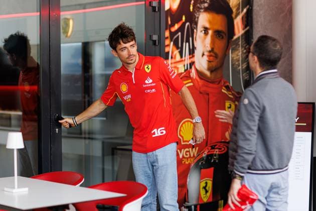 LECLERC Charles (mco), Scuderia Ferrari SF-24, portrait, TODT Nicolas (fra), Allroad Manager, portrait, during the Formula 1 STC Saudi Arabian Grand Prix 2024, 2nd round of the 2024 Formula One World Championship, WM, Weltmeisterschaft from March 7 to 9, 2024 on the Jeddah Corniche Circuit, in Jeddah, Saudi Arabia - F1 - SAUDI ARABIAN GRAND PRIX 2024 DPPI Panoramic  240308_R02_SAUDI__LF_1012