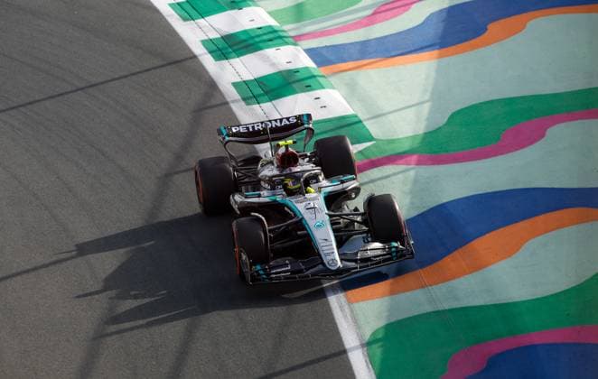44 Lewis Hamilton (GBR, Mercedes-AMG Petronas F1 Team), F1 Grand Prix of Saudi Arabia at Jeddah Corniche Circuit on March 8, 2024 in Jeddah, Saudi Arabia. (Photo by HOCH ZWEI) Jeddah Saudi Arabia