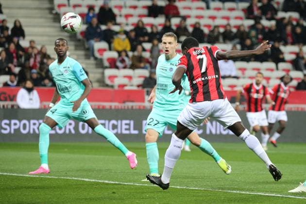RECORD DATE NOT STATED ogcn montpellier Serge Haouzi MAXPPP - Nice Nice le 08 mars 2024 au stade de l Allianz Riviera l OgcNice recoit Montpellier pour le compte de la 25 eme journee de Ligue 1 Uber Eats 2024. Le joueur nicois Boga(D) egalise lors du match OgcNice Montpellier Nice Alpes Maritimes France France  Copyright: xMAXPPPxSergexHaouzix SHZ202403089485 SHZ202403089485
