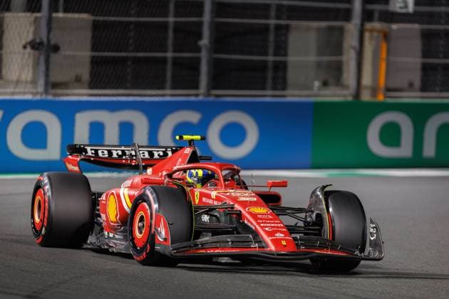 38 BEARMAN Oliver, Scuderia Ferrari SF-24, action during the Formula 1 STC Saudi Arabian Grand Prix 2024, 2nd round of the 2024 Formula One World Championship, WM, Weltmeisterschaft from March 7 to 9, 2024 on the Jeddah Corniche Circuit, in Jeddah, Saudi Arabia - F1 - SAUDI ARABIAN GRAND PRIX 2024 DPPI Panoramic  240308_R02_SAUDI__LF30380-Avec accentuation-Bruit