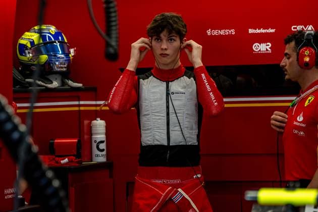 JEDDAH, SAUDI ARABIA: Oliver Bearman, The reserve driver for the Ferrari team, at the 2024 Formula 1 Saudi Arabian Grand Prix at the Jeddah Corniche Circuit in Jeddah, Saudi Arabia.