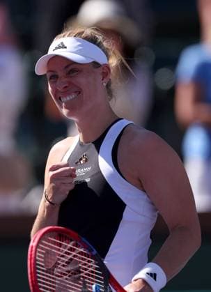 Angelique Kerber of Germany celebrates BNP Paribas Open, Tennis, Day 3, Indian Wells Tennis Garden, California, USA - 08 Mar 2024  Copyright: xEllaxLing Shutterstockx 14381608w