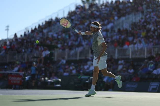 Stefanos Tsitsipas (Gre) TENNIS : Indian Wells 2024 - 08 03 2024 AntoineCouvercelle Panoramic 