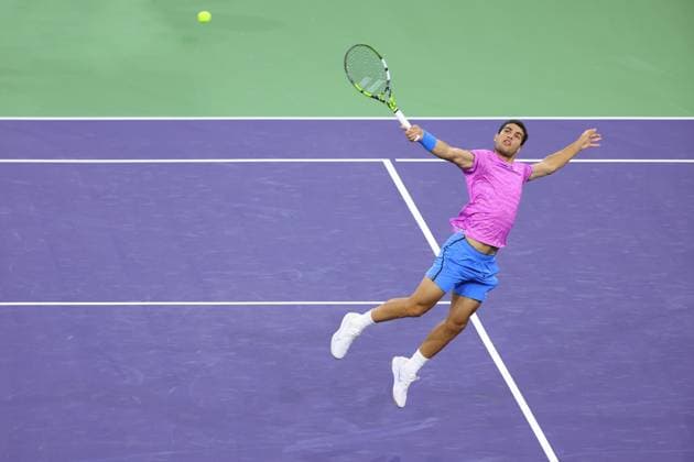Carlos Alcaraz (Spa) TENNIS : Indian Wells 2024 - 08 03 2024 AntoineCouvercelle Panoramic 