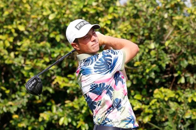 ORLANDO, FL - MARCH 08: PGA, Golf Herren golfer Viktor Hovland plays his tee shot on the 9th hole during the Arnold Palmer Invitational presented by MasterCard at the Arnold Palmer s Bay Hill Club & Lodge on March 8, 2024, in Orlando, Florida. (Photo by Brian Spurlock Icon Sportswire) GOLF: MAR 08 PGA Arnold Palmer Invitational presented by Mastercard EDITORIAL USE ONLY Icon240308103