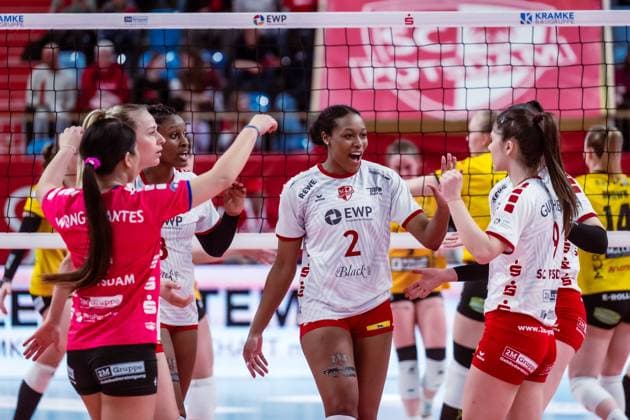 VBL Volleyball-Bundesliga; SC Potsdam - VfB Suhl LOTTO Thüringen; 09.03.2024 VBL Volleyball-Bundesliga; SC Potsdam - VfB Suhl LOTTO Thüringen; 09.03.2024 Copyright: xBEAUTIFULxSPORTS NicolxMarschallx