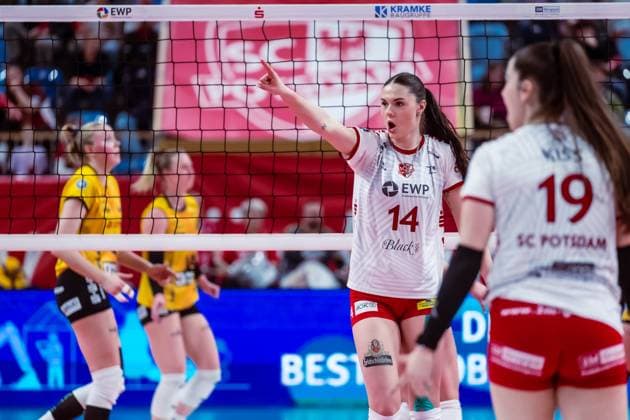 VBL Volleyball-Bundesliga; SC Potsdam - VfB Suhl LOTTO Thüringen; 09.03.2024 VBL Volleyball-Bundesliga; SC Potsdam - VfB Suhl LOTTO Thüringen; 09.03.2024 Copyright: xBEAUTIFULxSPORTS NicolxMarschallx