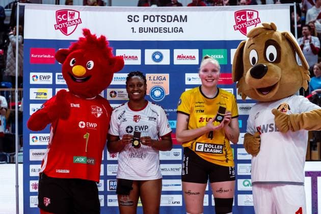 VBL Volleyball-Bundesliga; SC Potsdam - VfB Suhl LOTTO Thüringen; 09.03.2024 VBL Volleyball-Bundesliga; SC Potsdam - VfB Suhl LOTTO Thüringen; 09.03.2024 Copyright: xBEAUTIFULxSPORTS NicolxMarschallx
