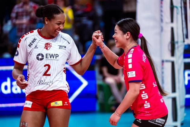 VBL Volleyball-Bundesliga; SC Potsdam - VfB Suhl LOTTO Thüringen; 09.03.2024 VBL Volleyball-Bundesliga; SC Potsdam - VfB Suhl LOTTO Thüringen; 09.03.2024 Copyright: xBEAUTIFULxSPORTS NicolxMarschallx