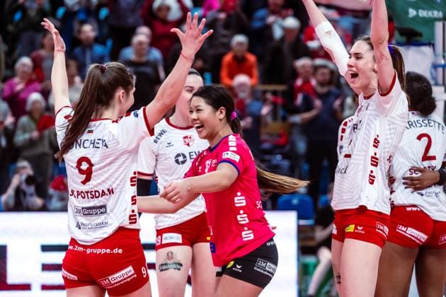 VBL Volleyball-Bundesliga; SC Potsdam - VfB Suhl LOTTO Thüringen; 09.03.2024 VBL Volleyball-Bundesliga; SC Potsdam - VfB Suhl LOTTO Thüringen; 09.03.2024 Copyright: xBEAUTIFULxSPORTS NicolxMarschallx